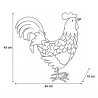 Coq décoratif en métal 44x15x45 cm - Style campagnard