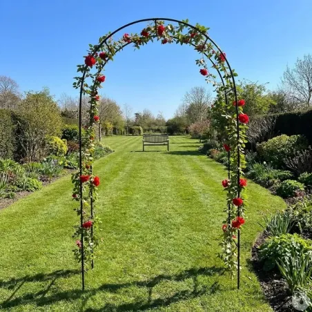 Arche métallique 140x36x240 cm pour jardin et plantes