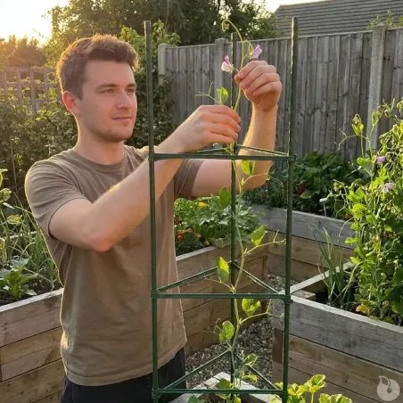 Treillis autoportant vert 110 cm pour plantes grimpantes