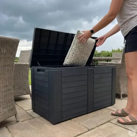 Coffre rangement extérieur 170 L résistant et pratique