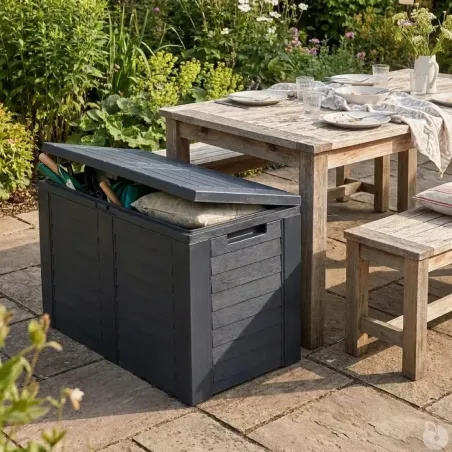 Coffre rangement extérieur 170 L résistant et pratique