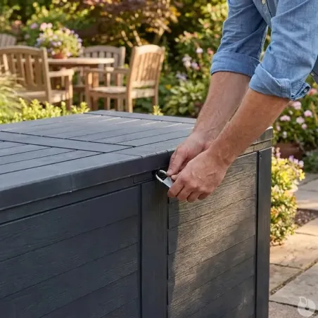 Coffre rangement extérieur 170 L résistant et pratique