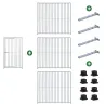 Chenil carré 2x2 m en acier - Kit complet sécurisé