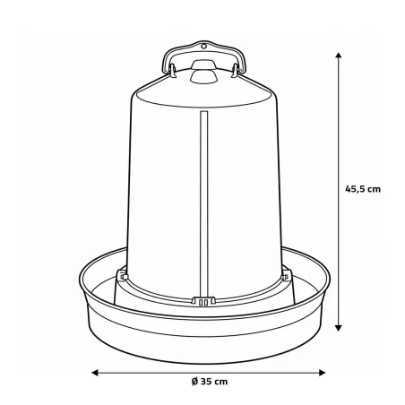 Abreuvoir profond 12L pour volailles et pigeons