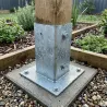 Support poteau bois 7,1x7,1cm - Acier galvanisé à visser