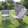 Ensemble détente 2 fauteuils + table basse pliants