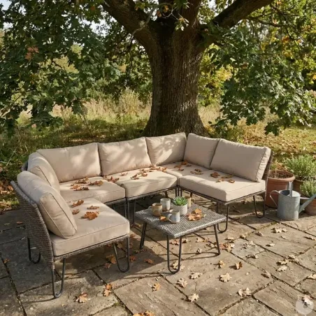 Canapé d'angle Family 3 places + table basse design