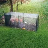 Piège à fauves pliable 2 entrées 160x55x50cm maille acier