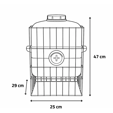Mangeoire 15 kg à réservoir - Anti-gaspi et durable