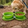 Gamelle chien voyage silicone 700ml rétractable à zip