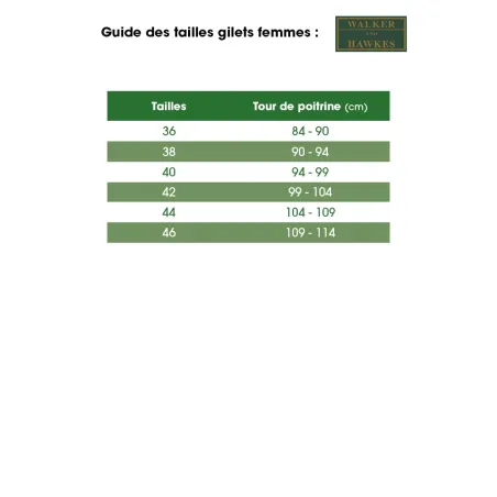 Gilet Haxby Walker & Hawkes vert coton ciré femme