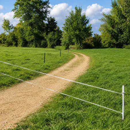 Kit porte électrifiée LACME 15m - Ouverture 1 main - Bovins/Équins
