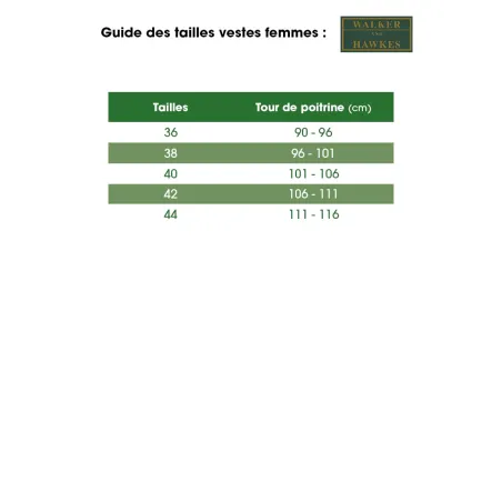 Veste femme Walker and Hawkes Kirkstall vert ciré