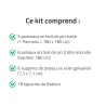 Kit clôture bois 9m - Panneaux 180x2,5 cm résistants