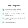 Kit clôture bois 36m - Panneaux 180x2,5cm résistants