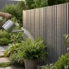 Canisse PVC gris 1x5m double face - Kit fixation inclus