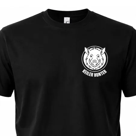 Polo Keiler Hunter noir manches courtes logo 2