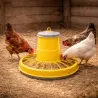 Mangeoire trémie 17kg jaune pour volailles anti-gaspi