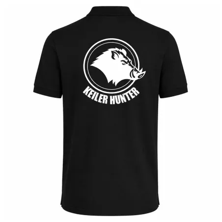 Polo Keiler Hunter noir manches courtes logo 2