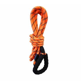 Longe nylon orange réfléchissante avec mousqueton