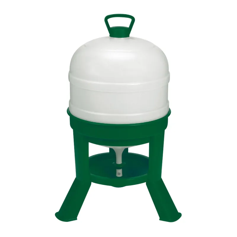 Abreuvoir siphon 30L sur pieds - Eau fraîche pour volailles