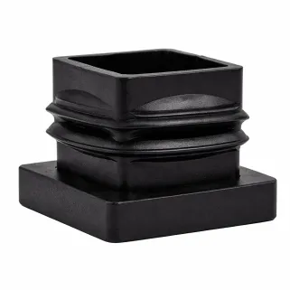 Bouchon rectangulaire 25x25x1/2 noir