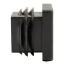 Bouchon rectangulaire 25x25x1/2 noir