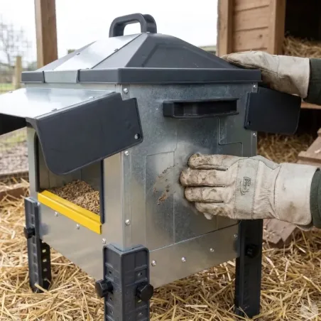 Mangeoire Robust® 12kg - Acier galvanisé pour volailles
