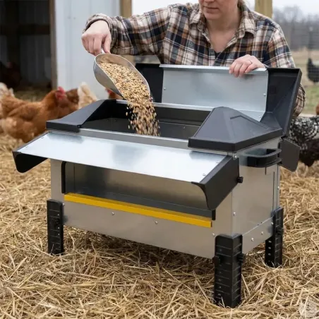 Mangeoire Robust® 18kg - Acier galvanisé pour volailles