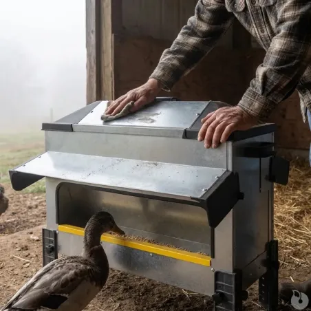 Mangeoire Robust® 24kg - Acier galvanisé pour volailles