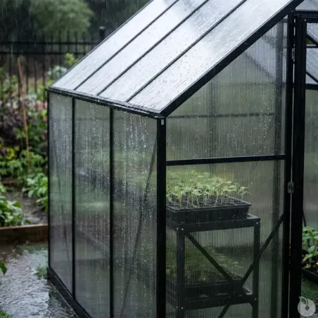 Serre aluminium 2,11 m² - Polycarbonate 4 mm - 119x177x192 cm