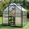 Serre aluminium 3,13 m² - Polycarbonate 177x177x192 cm