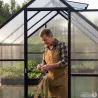 Serre aluminium 3,13 m² - Polycarbonate 177x177x192 cm
