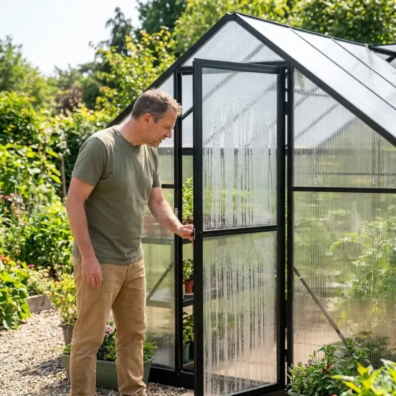 Serre aluminium 5,17m² - 292x177x192cm polycarbonate