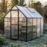 Serre aluminium 6,2 m² - Polycarbonate 350x177x192 cm