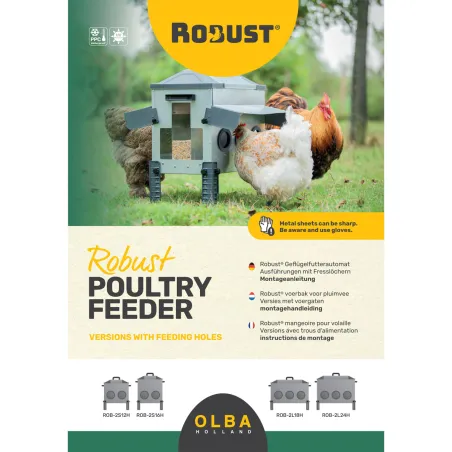 Mangeoire Robust® 24kg - Acier galvanisé anti-pluie
