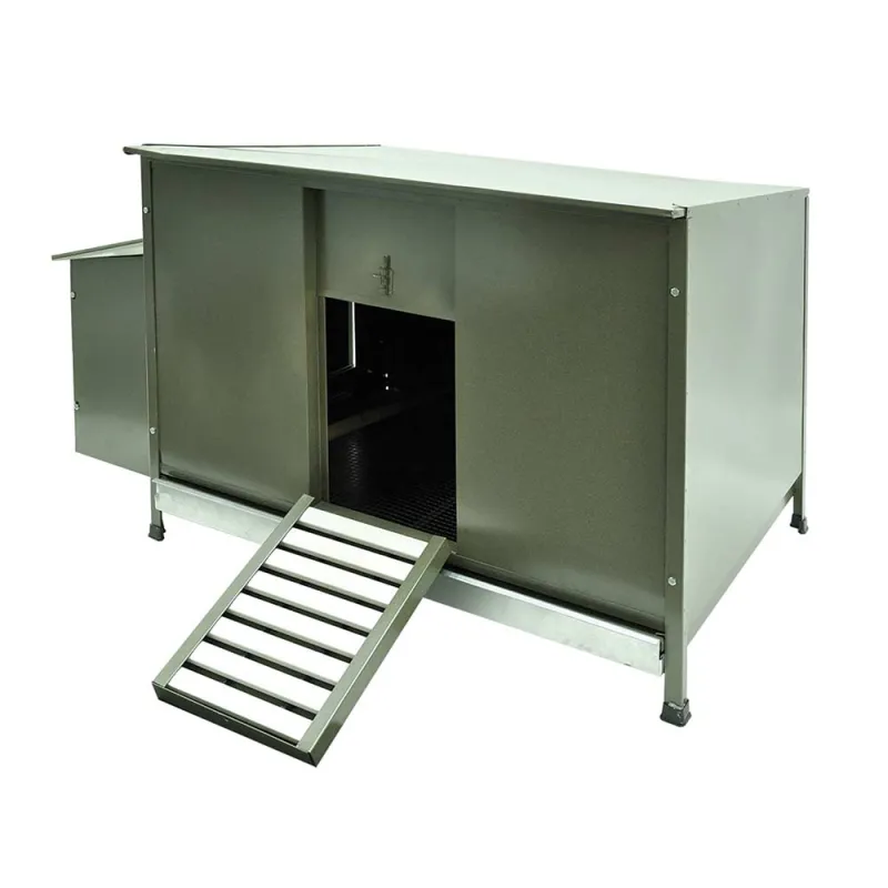 Poulailler galvanisé vert 100x70cm - 2 à 4 poules