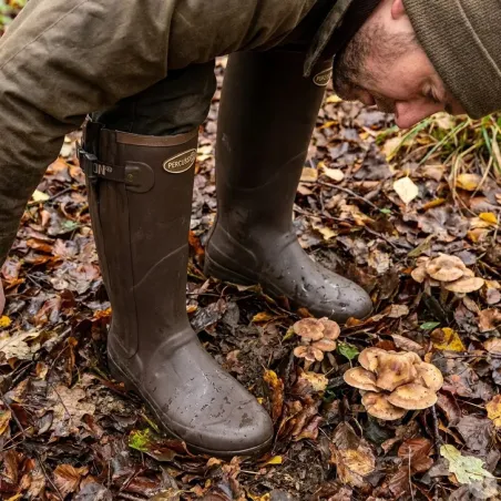 Bottes Rambouillet full zip marron 37-47 en caoutchouc