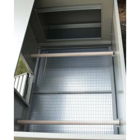 Poulailler galvanisé vert 100x70cm - 2 à 4 poules