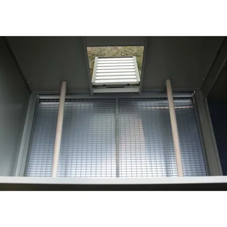 Poulailler galvanisé vert 100x70cm - 2 à 4 poules