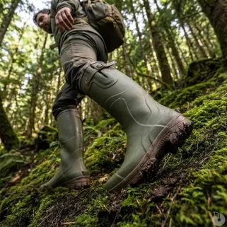 Bottes chasse Texas antidérapantes kaki 39-47 Teamwood®