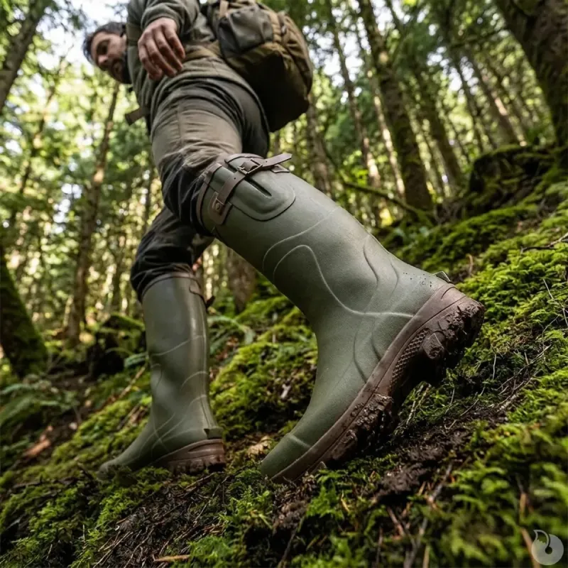 Bottes chasse Texas antidérapantes kaki 39-47 Teamwood®