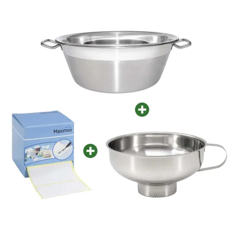 Kit confitures : bassine + entonnoir + 500 étiquettes