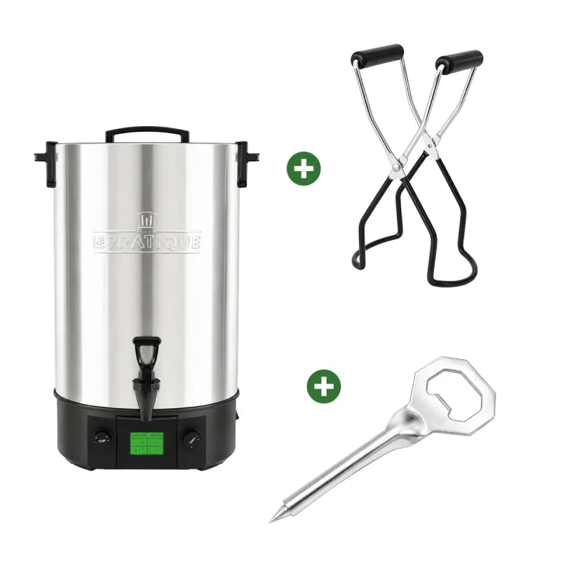 Kit stérilisation 30L + pince et ouvre-bocal pour conserves