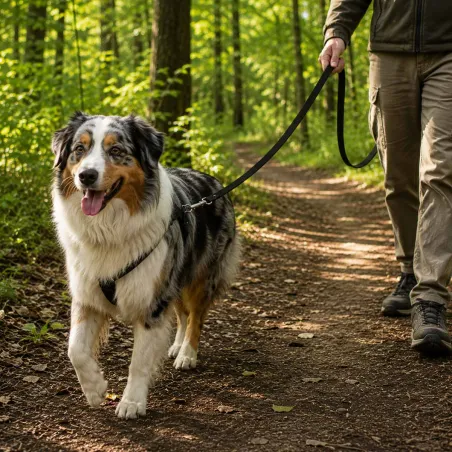 Longe extensible 5m pour chien - Couleur kaki