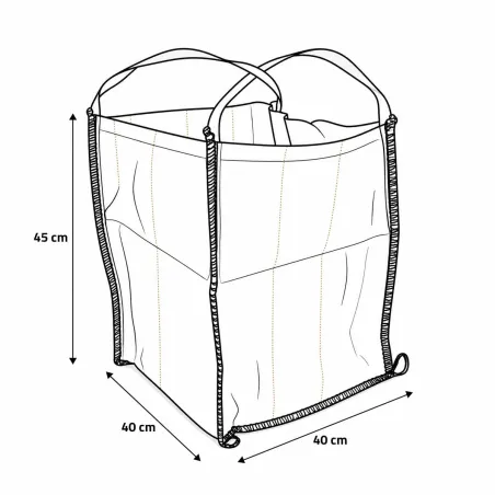 Sac à gravats résistant 55 L en polypropylène