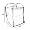 Sac à gravats résistant 55 L en polypropylène
