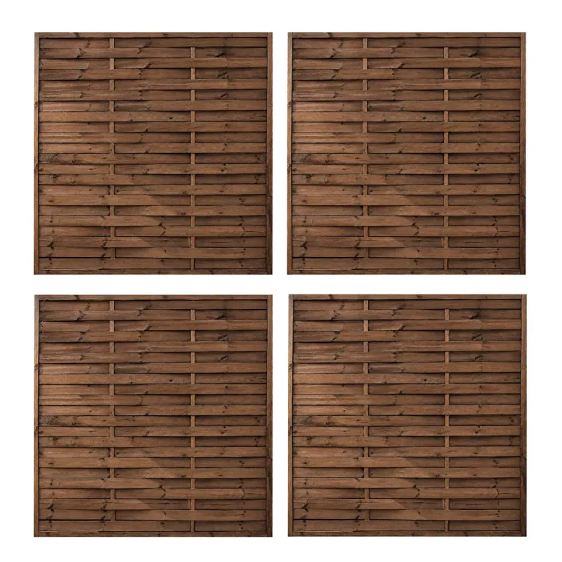 Panneaux bois occultants 180x180 cm - Lot de 4