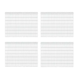 Kit 4 panneaux grillagés 200x153 cm pour clôture