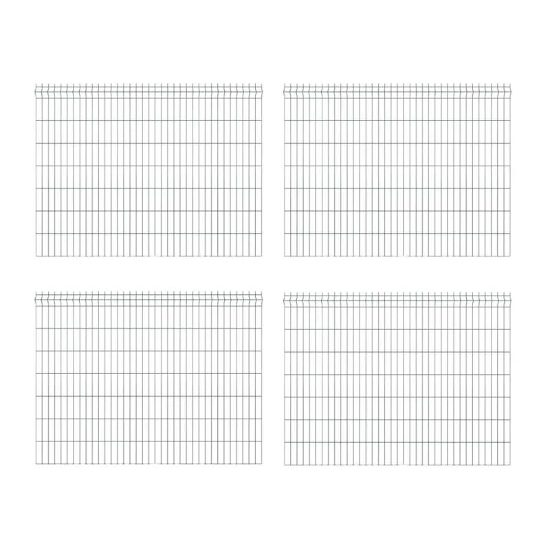 Kit 4 panneaux grillagés 200x153 cm pour clôture
